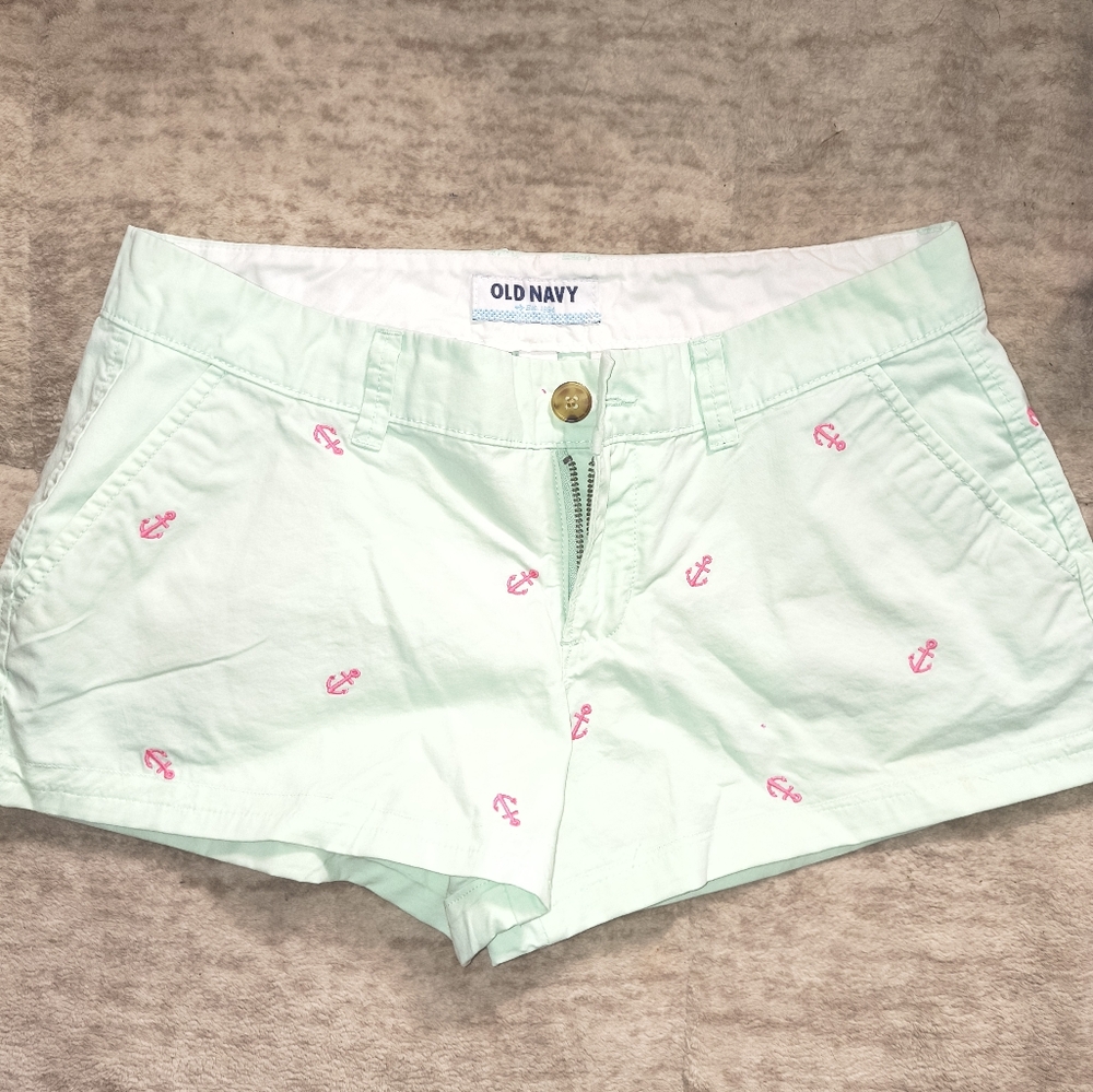 Old Navy Mint Green Women's Shorts with Pink Accents